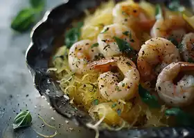 Garlic Shrimp with Herbed Spaghetti Squash recipe