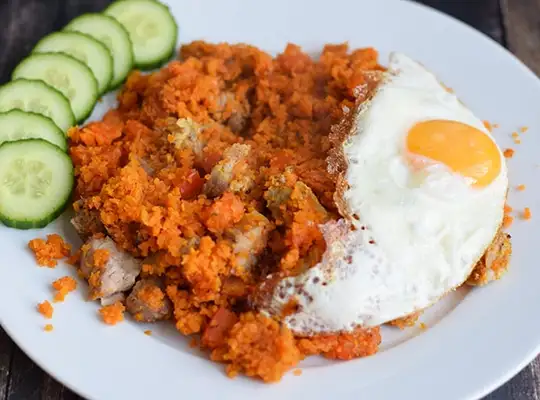 Stashcook | Low FODMAP carrot rice nasi goreng