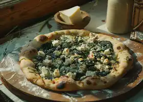 Spicy Spinach and Cheese Flatbread recipe