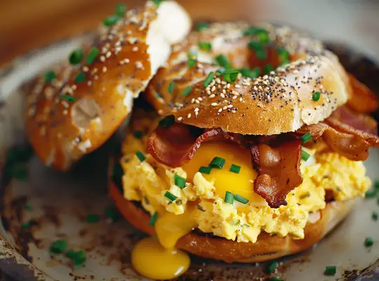 Stashcook | Herbed Cream Cheese and Scrambled Egg Sandwich