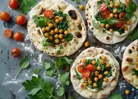 Herbed Flatbreads with Spicy Chickpeas recipe