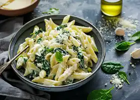 Creamy Gorgonzola and Spinach Penne recipe