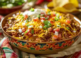 Beef and Bean Taco Dip recipe