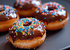 Chocolate Glazed Doughnuts with Sprinkles recipe