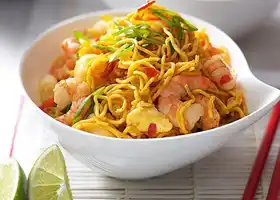 Cheat’s spicy prawn Singapore noodles recipe