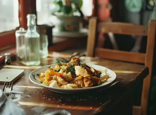 Stashcook | Cabbage, Chicken & Yellow Pepper Stir Fry