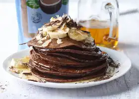 Chocolate, coconut and banana pancakes recipe recipe