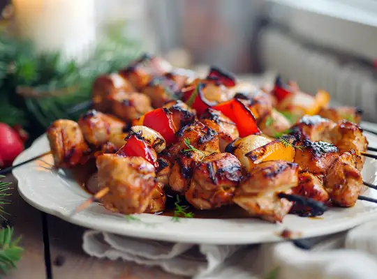 Stashcook | Honey-Glazed Chicken Thigh Skewers