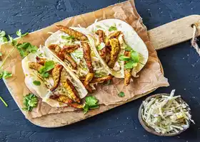 Pork Tacos with White Cabbage & Apple Slaw recipe