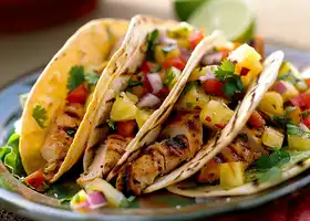 Grilled Chicken Tacos with Pineapple Salsa recipe