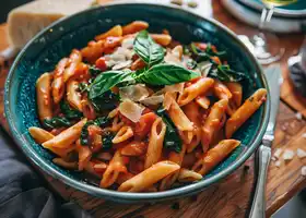 Creamy Tomato and Spinach Penne recipe