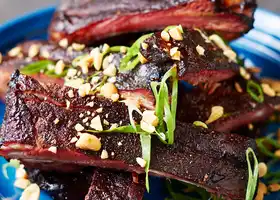 Gochujang BBQ Ribs With Peanuts and Scallions recipe