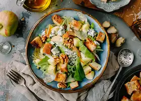 Apple & Endive Salad with Blue Cheese & Walnut Croutons recipe