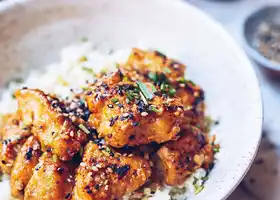 Paleo Crispy Sesame Chicken with Cauli Rice recipe