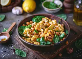 Roasted Cauliflower & Chickpea Bowls with Tahini Dressing recipe