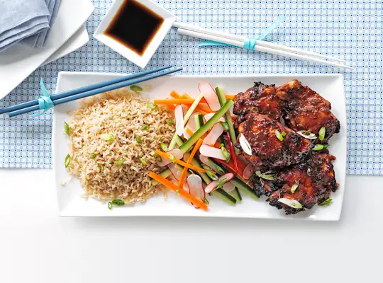 Stashcook | Sesame miso chicken with sweet and sour salad