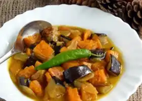 Squash and Eggplant in Coconut Milk recipe