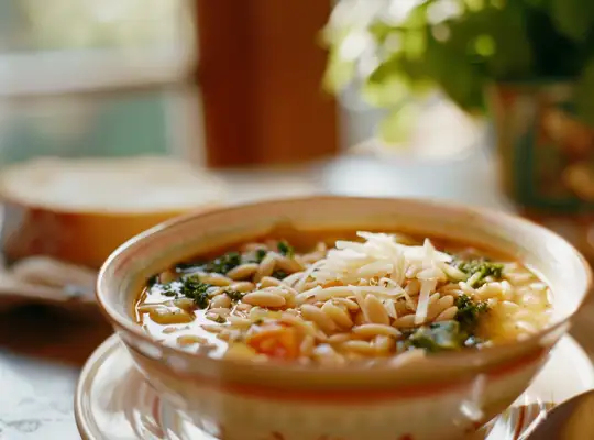 Stashcook | Hearty Orzo and White Bean Soup
