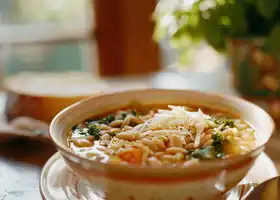 Hearty Orzo and White Bean Soup recipe