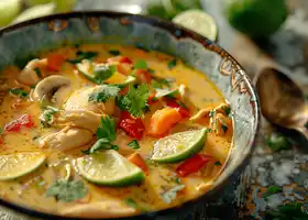 Coconut Lime Chicken Soup with Vegetables recipe