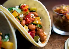 Tacos With Summer Squash, Tomatoes and Beans recipe