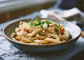 Spicy Peanut Udon Noodles recipe