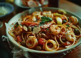 Spicy Tomato Seafood Pasta recipe