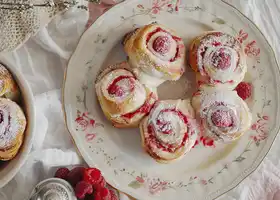 Raspberry Cream Cheese Rolls recipe