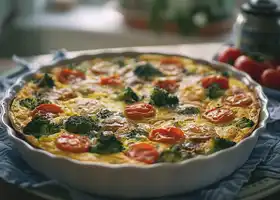 Broccoli, Bell Pepper & Cheddar Frittata recipe