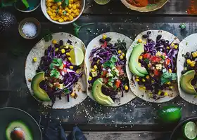 Spicy Black Bean Wraps with Avocado & Corn Salsa recipe