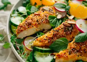 Crispy Citrus Chicken with Herb Salad recipe