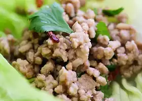 Pork Larb Lettuce Wrap recipe