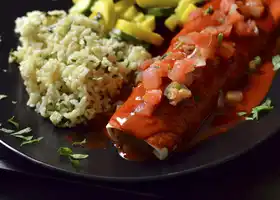 Refried Bean Enchiladas [Vegan, Gluten-Free] recipe