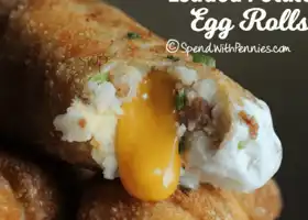 Loaded Mashed Potato Egg Rolls recipe