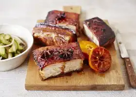 Roast pork belly with citrus and star anise recipe