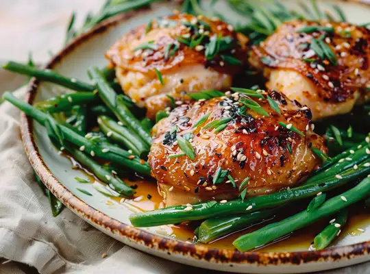 Stashcook | Honey-Glazed Chicken Thighs with Green Beans
