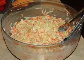 Fettuccine, Cole Slaw & Ramen Noodle Salad recipe