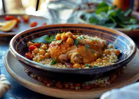 Spiced Chicken with Chickpeas & Mint Couscous recipe
