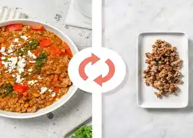 Smart Turkey and Lentil Stew with Charred Peppers and Feta recipe