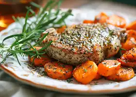 Herb-Crusted Pork Chops with Honey-Glazed Carrots recipe