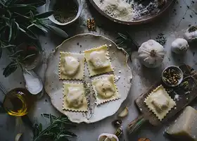 Cheesy Spinach and Mushroom Ravioli recipe