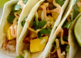 Shrimp Tacos with Mango Citrus Slaw recipe