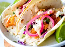 Air Fryer Fish Tacos with Pickled Onions recipe