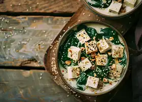 Spinach with Creamy Tofu Dressing recipe