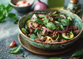 Beef and Zucchini Stir-Fry with Basil recipe