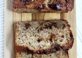 Skinny Chocolate Caramel Banana Bread recipe