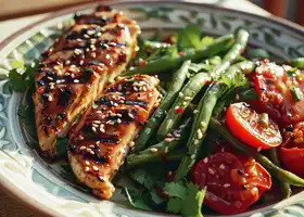 Honey-Soy Glazed Chicken with Green Bean Salad recipe