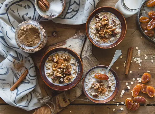 Stashcook | Carrot Cake Oatmeal with Dates and Walnuts