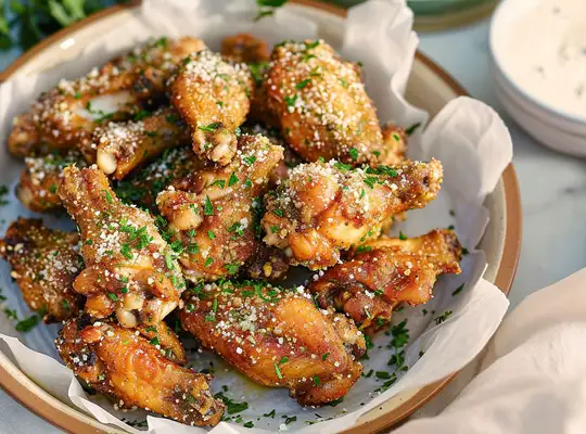 Easy 30 Minute Garlic Parmesan Wings Recipe