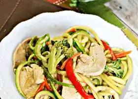 Low-Carb Chicken Zoodle Lo Mein recipe